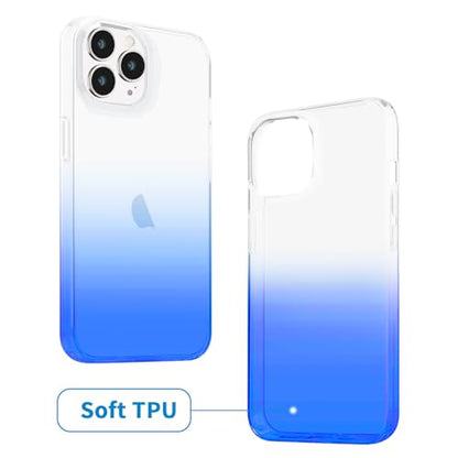 JJGoo Compatible with iPhone 14 Pro Case, Clear Soft Shockproof Protective Slim Thin Bumper Cover Transparent Phone Case, Gradient Blue - color: Gradient Blue