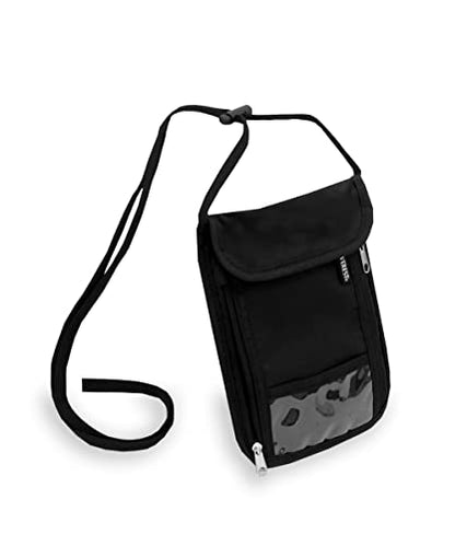 Travel Neck Pouch & Pallet Holder with RFID Blocking