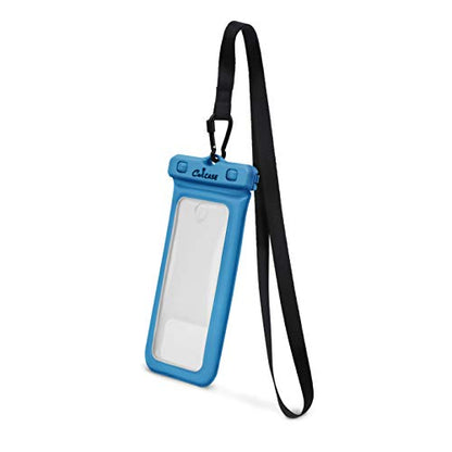 CaliCase Universal Waterproof Floating Phone Pouch - IPX8 Waterproof Floating Phone Case with Lanyard for iPhone X-15/ S20-S24/ Pixel 4-8 - Blue - color: Blue