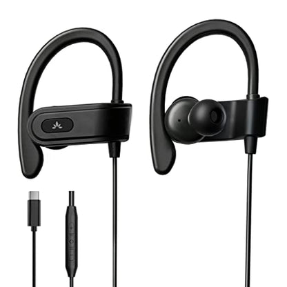 Avantree C171 - USB-C Wired Earbuds with Microphone & Volume Controls - color: Black, size: Standard, style: USB-C (Android & iPhone 15 & 16)