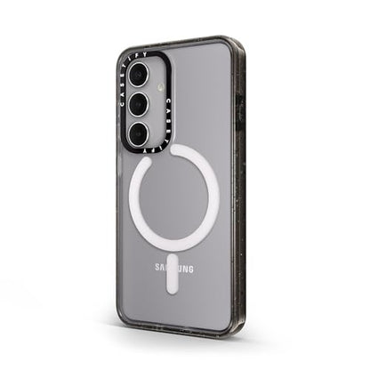 CASETiFY for Galaxy S24 Case - Impact Magnetic Clear Black | Wireless charging and MagSafe compatible | 8.2 ft. 4x Military Grade Drop Protection | Black - color: Clear Black, size: Galaxy S24 (6.2")
