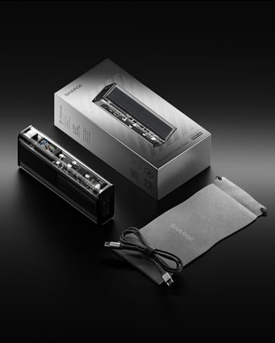 Shargeek 140 Power Bank, 20000mAh 140W Portable Charger, Transparent Design - color: Black
