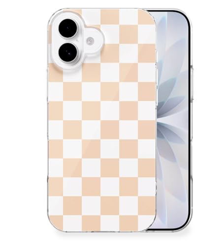 Feams for iPhone 17 Case [Compatible with Magsafe] Slim Shockproof Protective TPU Phone Cover for iPhone 17 6.3" Women Girls, Beige Checkered - color: Beige Checkered, size: for iPhone 17 (6.3 Inch)
