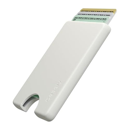 Casely MagWallet | Soft White | Slim Wallet Card Holder | Compatible with MagSafe | Soft-Touch Hard Silicone | Holds Up to 3 Cards - color: Soft White