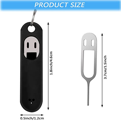 6 Pack SIM Card Removal Tool, Sim Card Tray Opening Tool Eject Pins Needle Opener Ejector Compatible with All iPhone Apple iPad HTC Samsung Galaxy Cell Phone Smartphone Watchchain Link Remover, Black - color: Black