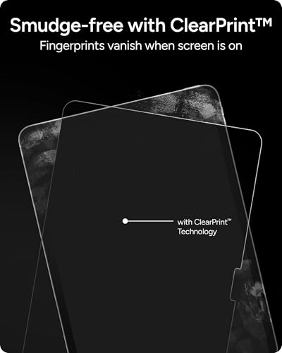 ZAGG Glass Elite Screen Protector for iPad 11-inch (A16) & iPad 10.9-inch (10th Gen) - 5X Stronger Tempered Glass, Smudge-Free, Easy Installation, Eco-Friendly with Recycled Glass - size: iPad 11-inch (A16), style: Glass Elite