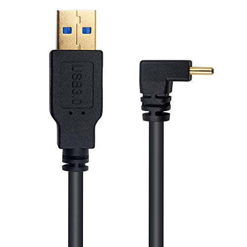 Poyiccot USB Type C 90 Degree Cable 3.3feet/1m, Up & Down Angle USB 3.0 A to USB C Fast Charging Cable for Samsung Galaxy, Tablets and More