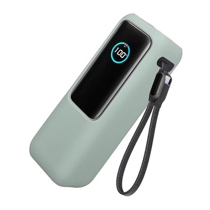 kwmobile Case Compatible with Anker Power Bank 25000mAh (A1695H11) - Portable Powerbank Cover - External Battery Charger Bag, Shockproof - Pastel Green - color: pastel green