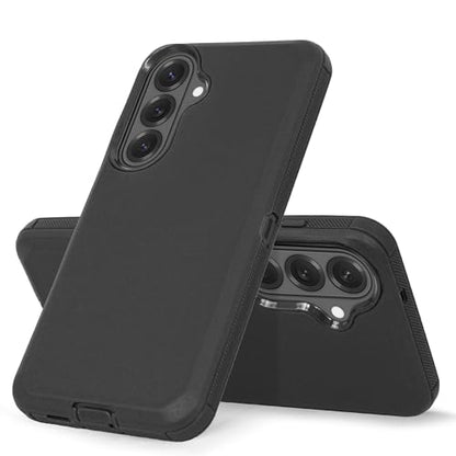 Compatible for Samsung S26 Rugged Case with Belt Clip Holster & Built-in Screen Protector, Heavy-Duty Full-Body Shockproof Cover, Military-Grade Protective Phone Case (Black) - color: Black
