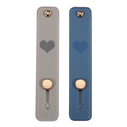 MECCANIXITY 2 Pcs Phone Loop Finger Holder Silicone Phone Strap Grip Holder Cell Phone Grip Stand for Most Smartphones Gray Green,Blue - color: Gray Green,Blue