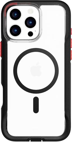 Tech21 EvoPro for iPhone 16 Pro Max Compatible with MagSafe - Impact Protection Case 21x Military Standard Tested - in Clear/Black - color: Clear/Black, size: iPhone 16 Pro Max