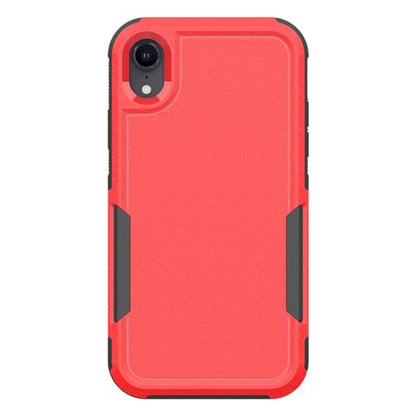 for iPhone XR Case: Dual Layer Protective Heavy Duty Cell Phone Case Shockproof Rugged Bumper Tough with Screen Protector - 16ft Military Grade Drop Tested for Appple iPhone XR (6.1 inch), Red - color: Red (PC) + Black (TPU)