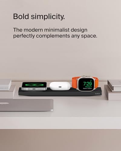 Belkin MagSafe 3 in 1 Wireless Charging Pad, Fast Charging Station - color: Black, style: New