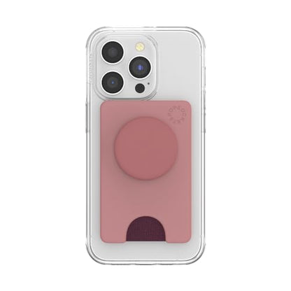 PopSockets Adhesive Phone Wallet with Grip- Clay - color: Clay, style: Adhesive