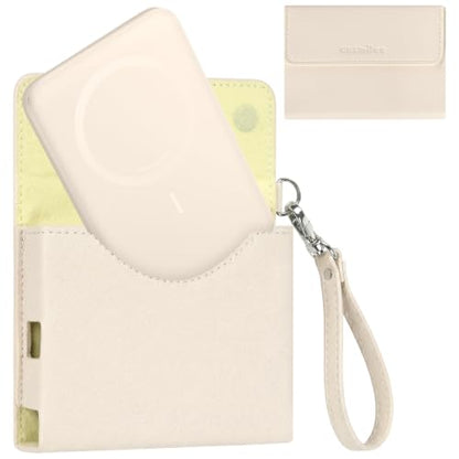 Power Bank Case for Anker 622/621/Nano 5000mAh Wireless Charging Battery - color: Blush, size: 4.13*2.75*0.51inch