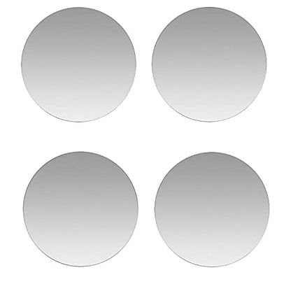 SALEX Metal Plates for Magnetic Phone Car Mount [4 Pack] - Round 1.57" Replacement Disc with 3M Adhesive for Phone Holder, Air Vent Mount, Wall Mount - Ultra Thin 0.02" Steel Stickers - Silver - color: Round 4 pack