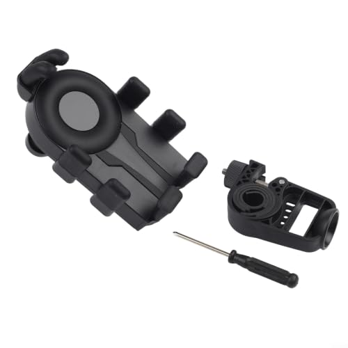 FABULETTA Shockproof Bike Phone Mount with Air Cushion Vibration Dampener, Eight Claw Anti Shake Grip, 360 Degree Rotating Phone Stand for Motorcycle Handlebar(Black) - color: Black