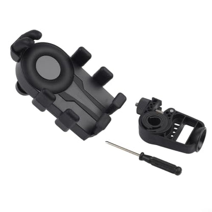 FABULETTA Shockproof Bike Phone Mount with Air Cushion Vibration Dampener, Eight Claw Anti Shake Grip, 360 Degree Rotating Phone Stand for Motorcycle Handlebar(Black) - color: Black