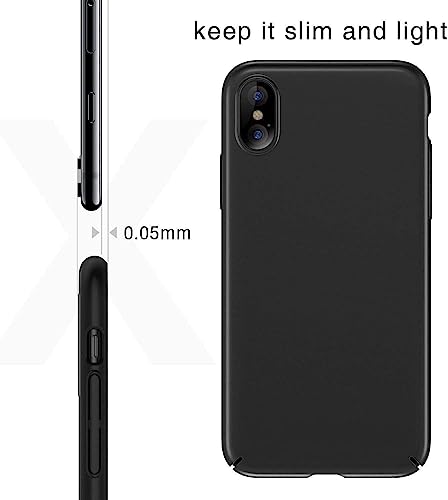 LRK Ultra Thin Black Case Compatible with iPhone Xs Max: Slim, Soft and Flexible (NOT Hard) [Matte Finish] Protective Black Phone Cover for iPhone Xs Max, 6.5 Inch - Matte Black - size: iPhone Xs Max