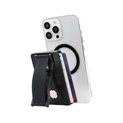 LOVEHANDLE Wallet for MagSafe + Kickstand - Black on Black - color: Black