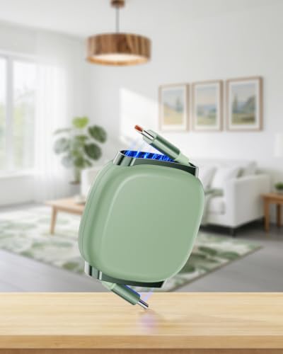 240W Retractable USB C Cable with Mag Snap Slot,3.3ft,Tea Green - color: Tea Green, size: 3.3ft-1Pack