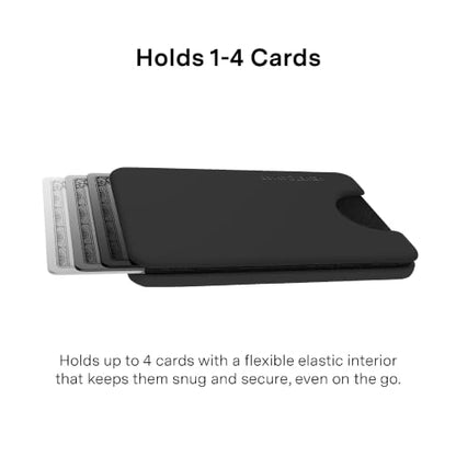 VELVET CAVIAR compatible with MagSafe Wallet - Magnetic Card Holder - color: Just Black