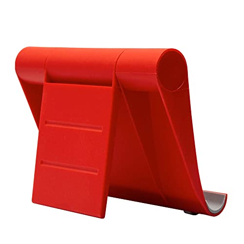 Adjustable Cell Phone Stand for Desk, Portable Phone Holder Compatible with Most iPhone, Samsung and Other Smartphones - Red - color: Red