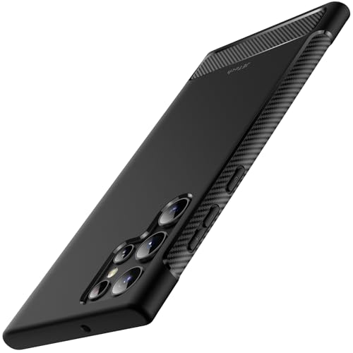 JETech Slim Case for Samsung Galaxy S22 Ultra, Black | Soft TPU Design, Matte Finish, Shockproof Protection