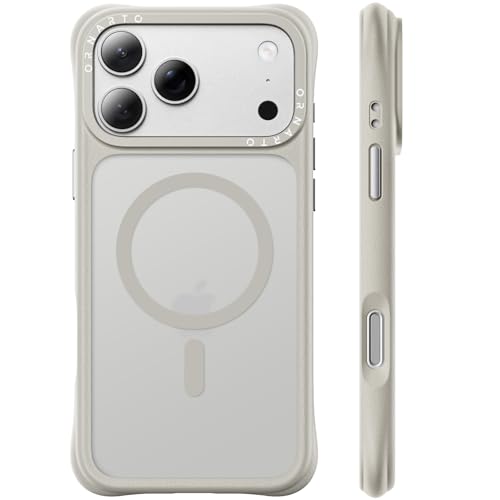 ORNARTO Magnetic for iPhone 17 Pro Max Case, Translucent Matte, Stone Gray | 20FT Military-Grade Drop Protection, Compatible with MagSafe, Slim & Lightweight, AirBuffer Corners, Gecko-Grip Interior - color: Stone Gray