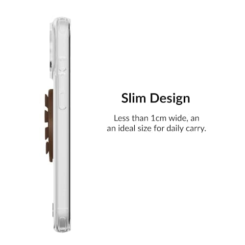 Velvet Caviar Suction Cup Phone Case Mount Compatible with MagSafe Devices Only - Magnetic Silicone Sticky Phone Grip Holder for iPhone Back of Phone - Mirror Gripper (Espresso Brown Heart) - color: Espresso Brown Heart