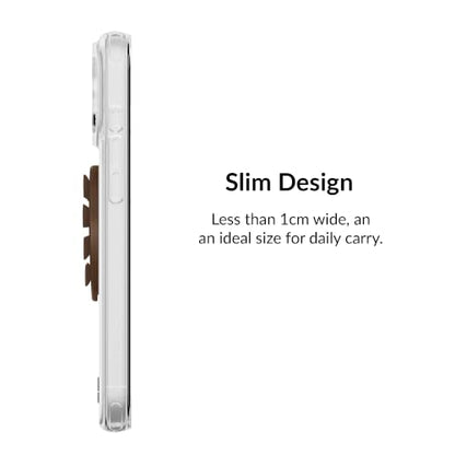 Velvet Caviar Suction Cup Phone Case Mount Compatible with MagSafe Devices Only - Magnetic Silicone Sticky Phone Grip Holder for iPhone Back of Phone - Mirror Gripper (Espresso Brown Heart) - color: Espresso Brown Heart