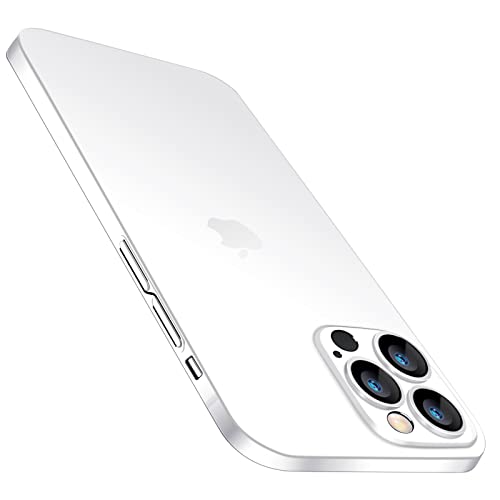 for iPhone 15 Pro Max Slim Case,Paper-Thin Transparent Finish Skin Back Case [Non Yellowing] Ultra Protective Cover with Camera Protection 6.7 Inch (Frosted Clear) - color: Frosted Clear, size: for iPhone 15 Pro Max 6.7inch
