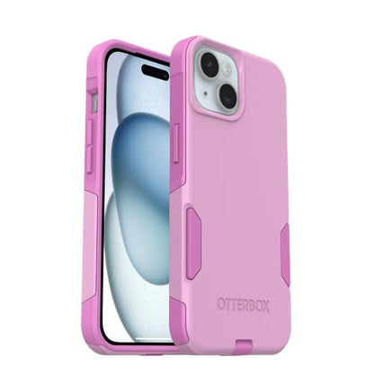 OtterBox iPhone 17e, 16e, 15, 14, & 13 Commuter Series Case - Run Wildflower (Pink), Slim & Tough, Pocket-Friendly, with Port Protection - color: Pink