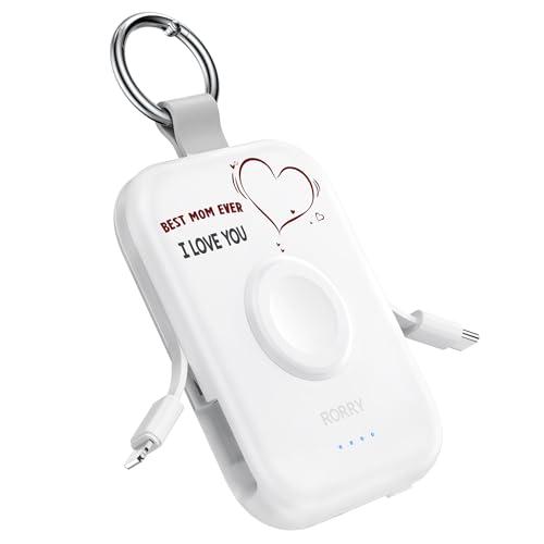 RORRY CharmGo Portable Charger, 5000mAh Portable Charger Power Bank - color: Mom-White