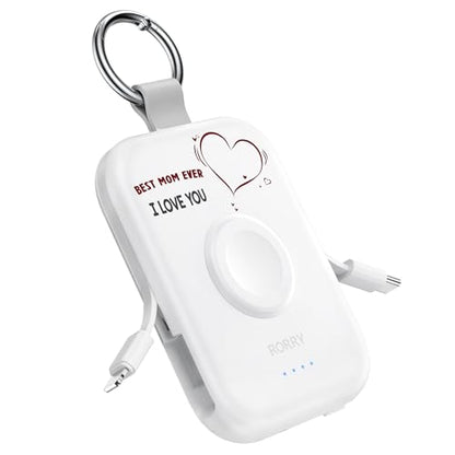 RORRY CharmGo Portable Charger, 5000mAh Portable Charger Power Bank - color: Mom-White
