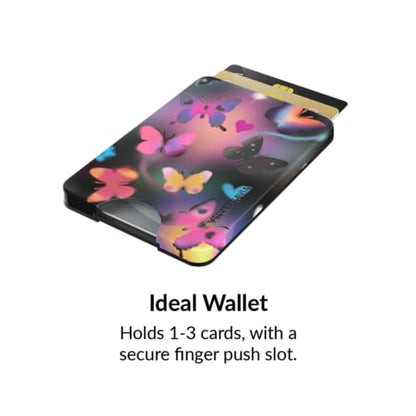 VELVET CAVIAR compatible with MagSafe Wallet - Magnetic Card Holder Wallet for iPhone 12/13/14/15 (Aurora Butterfly) - color: Aurora Butterfly