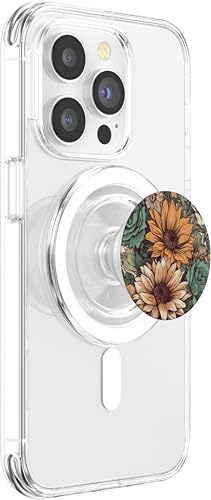 Western Boho Leopard Sunflowers Cactus Rodeo Cowgirl Girl PopSockets PopGrip for MagSafe - style: Magnetic PopGrip