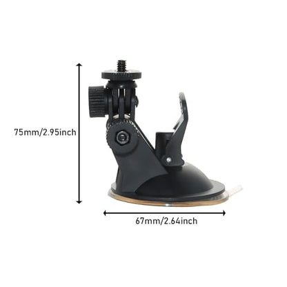 2 Pack Dash Cam Suction Cup Mount with 1/4 Screw Thread Windshield Camera Holder Stand for Car Dashcam GPS Driving DVR Action Camcorder Phone Bracket Video Recorder