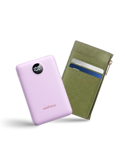 Small Portable Charger 10000mAh 20W Fast Charging Mini Power Bank, Purple - color: Purple