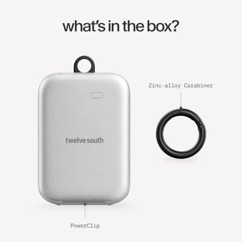 Twelve South PowerClip Mini Portable Power Bank 2000mAh Silver - color: Silver