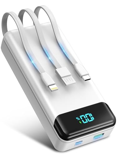 Portable Charger 40000mAh Power Bank, PD 22.5W Fast Charging - color: White