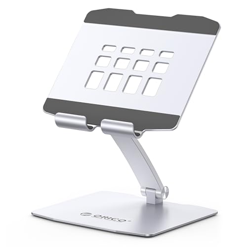 ORICO Sturdy Aluminum Foldable Tablet Stand, Fits iPad 12.9", FB1, Silver - color: Silver