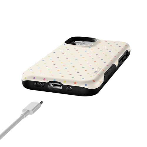 Casely iPhone 12 Mini Case | On the Dot | Rainbow Polka Dot | Bold Protective Design | Compatible with MagSafe - color: On the Dot | Rainbow Polka Dot, size: Iphone 12 Mini