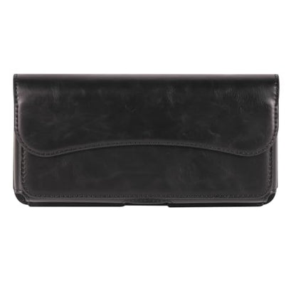 Cell Phone Belt Clip Pouch Leather, Cell Phone Waist Bag Men Small, Horizontal Leather Phone Waist Holder Bumbag Wallet with Belt Clip Loop and Card Holder Smartphone Sport Travel Pocket Purse - color: Black