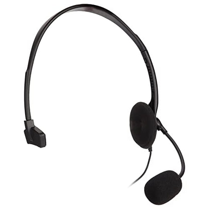 Call Center Headset,3.5mm Plug S480 Telephone Headset with Noise Reduction Mic,Adjustable Single Ear Customer Service Headset Corded Landline Phone Headset,Black