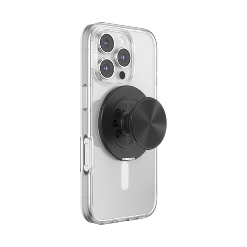 PopSockets Kick-Out Grip for MagSafe, Kickstand- Alum Radial Black - color: Alum Radial Black, style: MagSafe Kick-Out