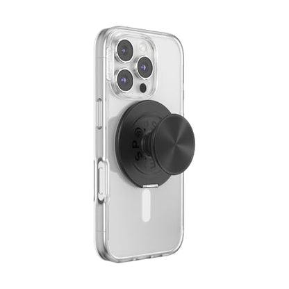PopSockets Kick-Out Grip for MagSafe, Kickstand- Alum Radial Black - color: Alum Radial Black, style: MagSafe Kick-Out
