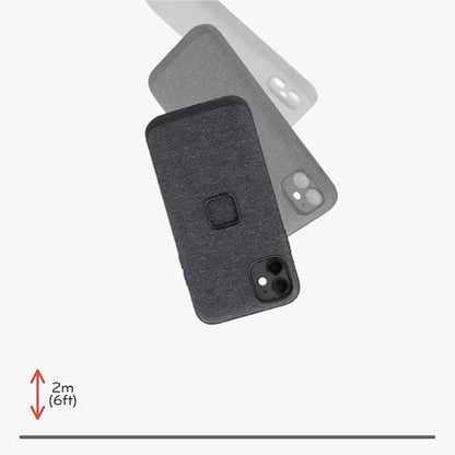 Peak Design Mobile Everyday Phone Case for iPhone 16 Plus, Sage, Slim Profile, Drop Protection, Weatherproof Fabric Shell, SlimLink Connects to Mobile Mounts & Gear - color: Sage