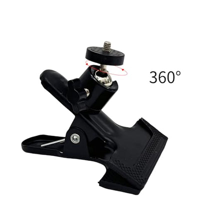 Universal Clamp Mount Phone and Camera Holder, Adjustable Spring Clip Stand,Camera Bracket， Black (1 Pack)