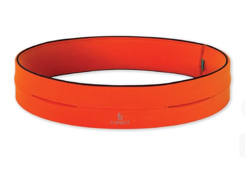 FlipBelt Classic Running Belt, Phone Holder for Running, Money Belt Pouch - color: Neon Punch, size: Extra Small